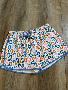 Jess Lea Colorful Leopard Print Athletic Shorts XL